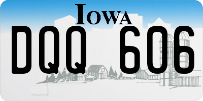 IA license plate DQQ606