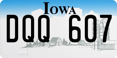 IA license plate DQQ607