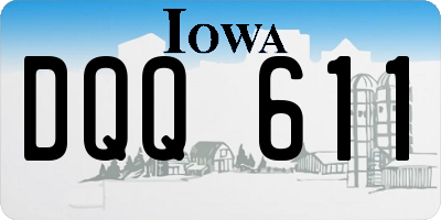 IA license plate DQQ611