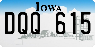 IA license plate DQQ615
