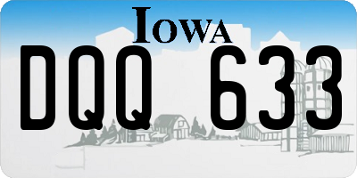 IA license plate DQQ633