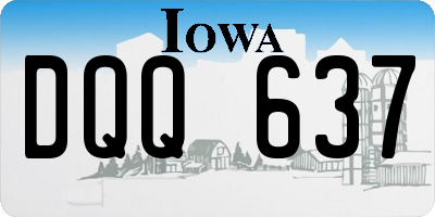 IA license plate DQQ637
