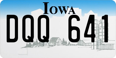 IA license plate DQQ641