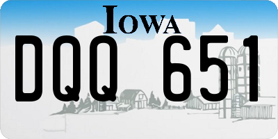 IA license plate DQQ651