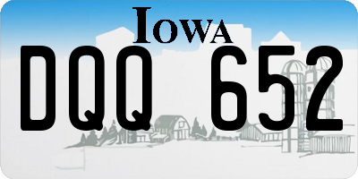 IA license plate DQQ652