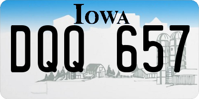 IA license plate DQQ657