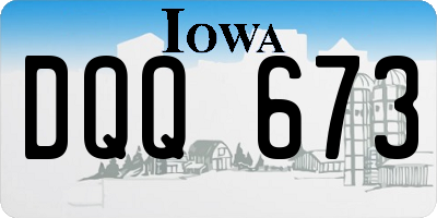 IA license plate DQQ673