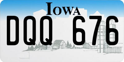 IA license plate DQQ676