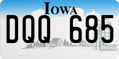 IA license plate DQQ685