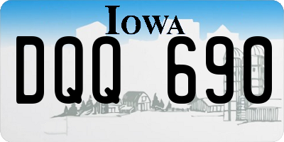 IA license plate DQQ690