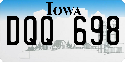 IA license plate DQQ698