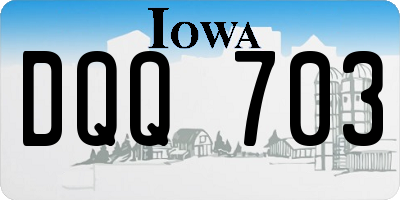 IA license plate DQQ703