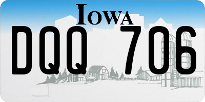IA license plate DQQ706