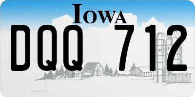 IA license plate DQQ712