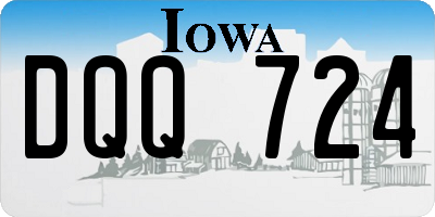 IA license plate DQQ724
