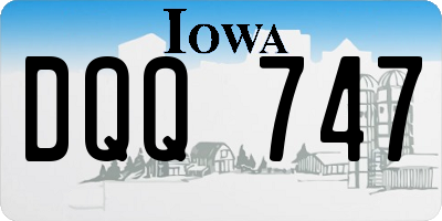 IA license plate DQQ747
