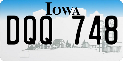 IA license plate DQQ748