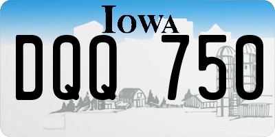 IA license plate DQQ750