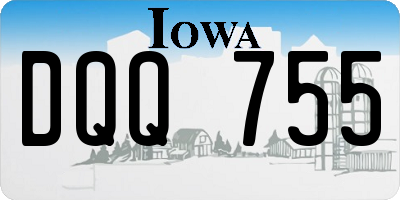 IA license plate DQQ755
