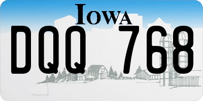 IA license plate DQQ768