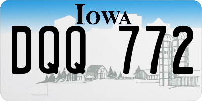 IA license plate DQQ772