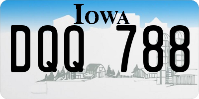 IA license plate DQQ788
