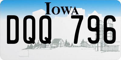 IA license plate DQQ796