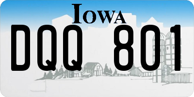 IA license plate DQQ801