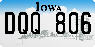 IA license plate DQQ806