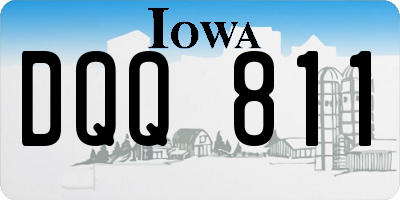 IA license plate DQQ811