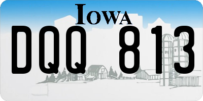 IA license plate DQQ813