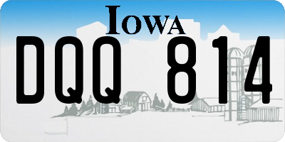 IA license plate DQQ814