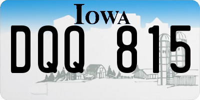 IA license plate DQQ815