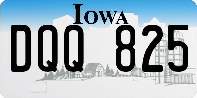 IA license plate DQQ825