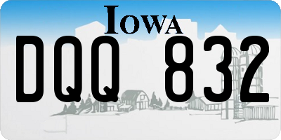 IA license plate DQQ832