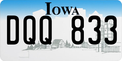 IA license plate DQQ833