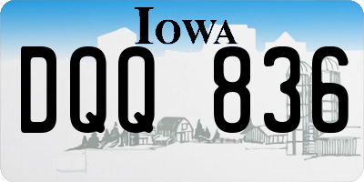 IA license plate DQQ836