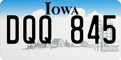 IA license plate DQQ845