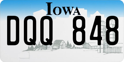 IA license plate DQQ848