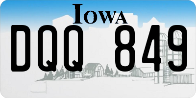 IA license plate DQQ849