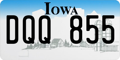 IA license plate DQQ855