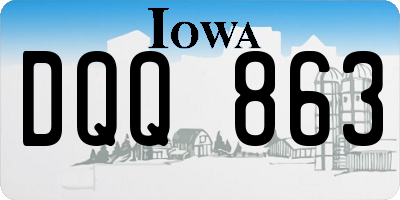 IA license plate DQQ863