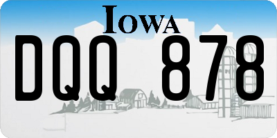 IA license plate DQQ878