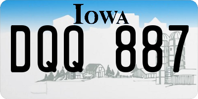 IA license plate DQQ887