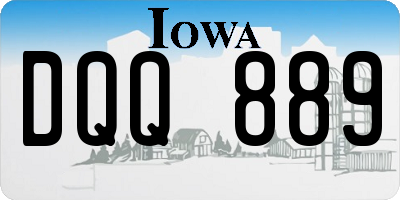IA license plate DQQ889