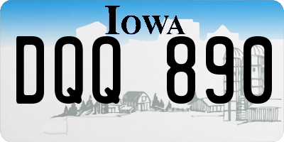 IA license plate DQQ890