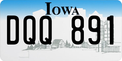IA license plate DQQ891