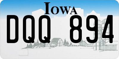 IA license plate DQQ894