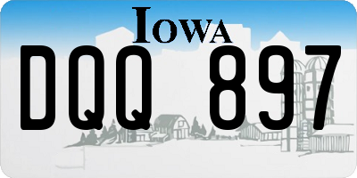 IA license plate DQQ897
