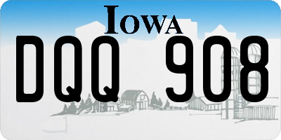 IA license plate DQQ908